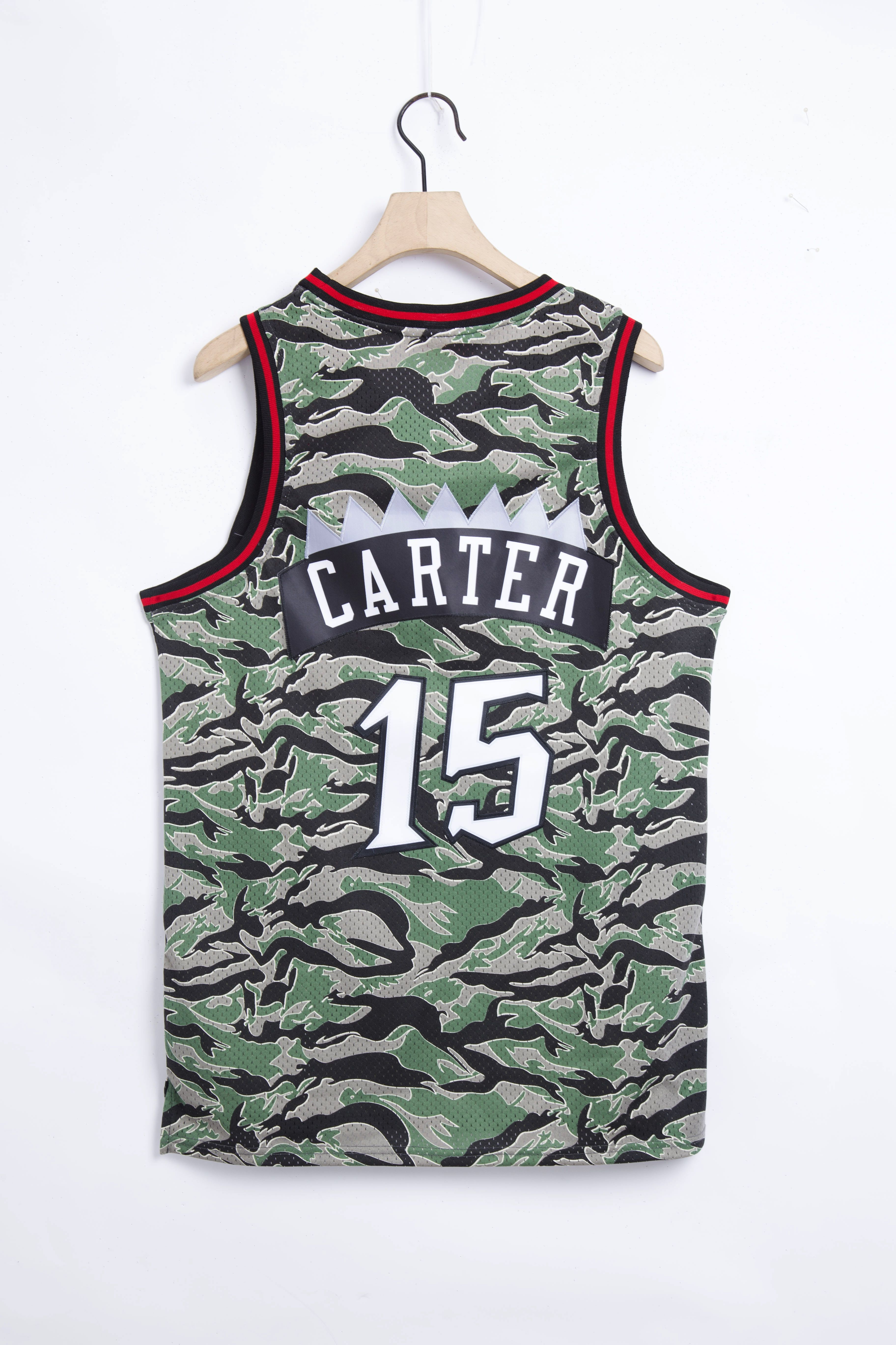 Men Toronto Raptors 15 Carter Camo 2021 NBA Jersey